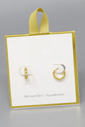 18K Gold Filled CZ Pave Huggie Hoop Earrings