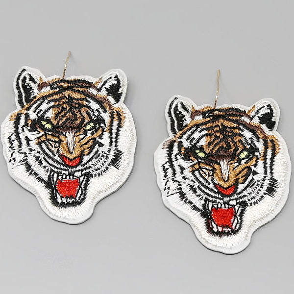 Tiger Embrodery Pach Earrings – US Jewelry House