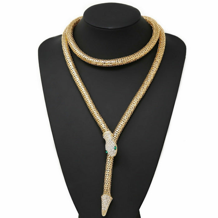 Rhinestone snake hotsell necklace