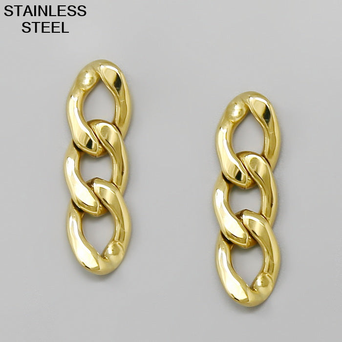 Linked Chain Stainless Steel Drop Earrings – US Jewelry House