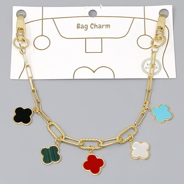 Clover Multi Charm Linked Chain Bracelet