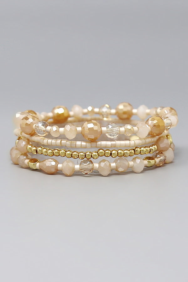 Seed Bead, Glass & Metal Beaded Bracelet Set – US Jewelry House