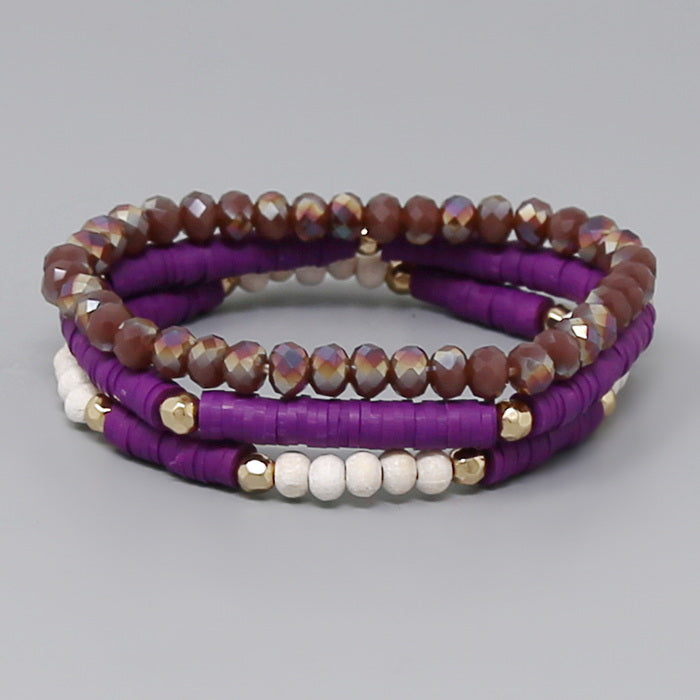 Glass Bead Stretch Bracelet (Multi Colour) – House of Ohene