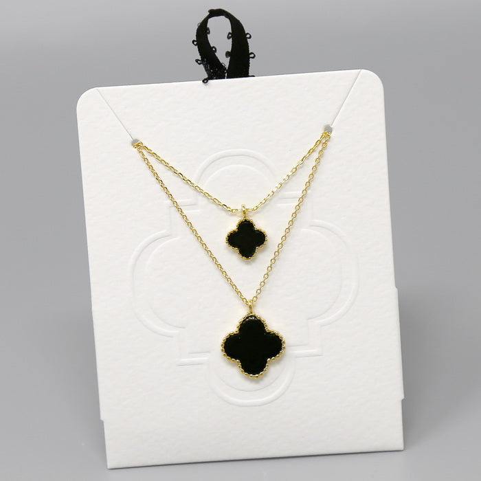 Designer Four Leaf Clover Four Leaf Clover Pendant With Colorful Double  Sided Black And White Diamonds Womens Collarbone Fashion Gift From Japan  And Korea From Henryjewelrys, $35.05 | DHgate.Com