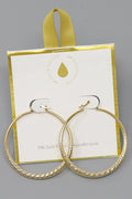 Textured Gold Filled Hoop Earrings