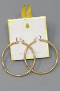 Textured Gold Filled Hoop Earrings