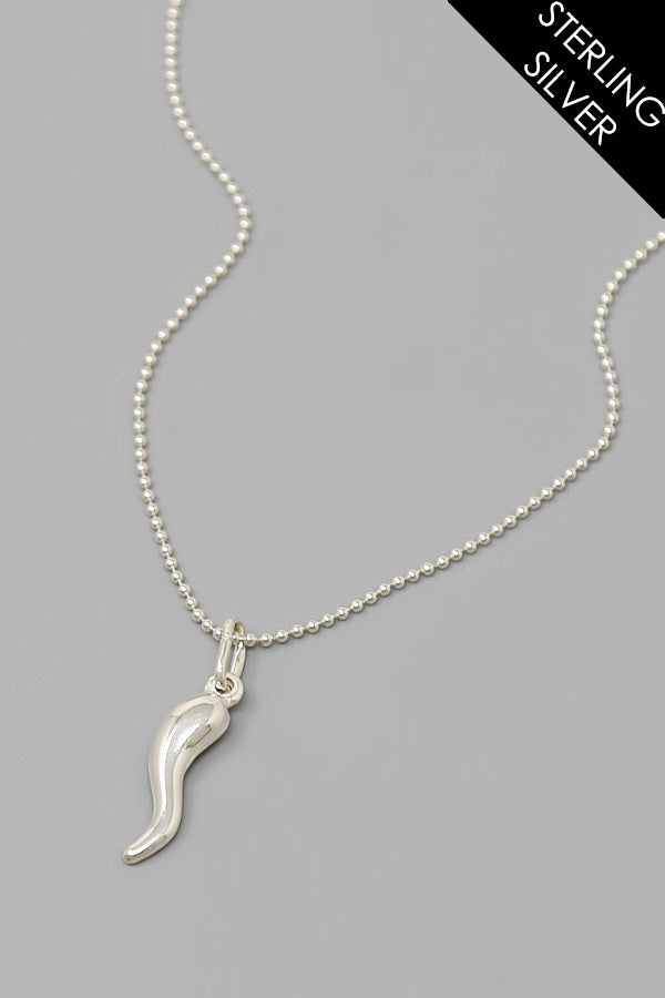 Sterling Silver Small Horn On Ring Pendant Sterling Silver Small Horn On Ring Pendant