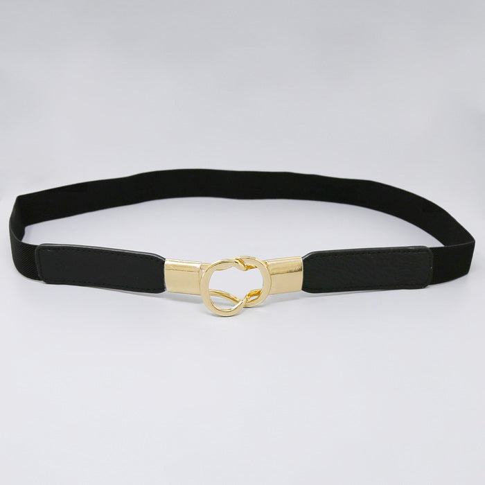 women's stretch belt for dresses WERFORU 2 Pack Women Elastic Stretchy Wide Dress Ladies Thick Waist Belt with Gold O Ring Buckle Black+Brown at Amazon Clothing store This versatile belt works looped through belt loops or when used to cinch the waist of your favorite tunic CTM Women's One Size Raffia