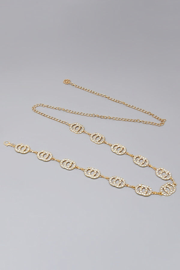 Gold Chain Belt with Circular Accent Amazon.com: Honbay 1PCS Adjustable Gold Metal Waist Chain  main image 3
