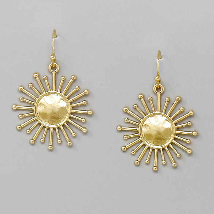 Sun shaped shop earrings