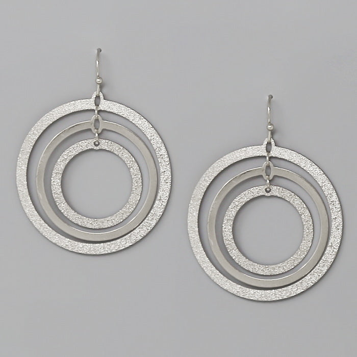 Tempting texture silver earring discount