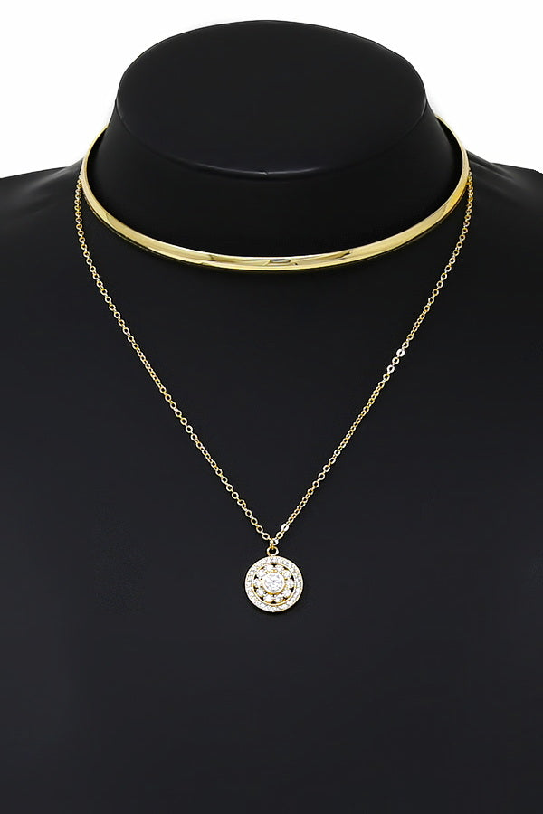 【LAZY DAWN】check pendant layered chain necklace N033 il_1080xN.4932956686_chwq.jpg
