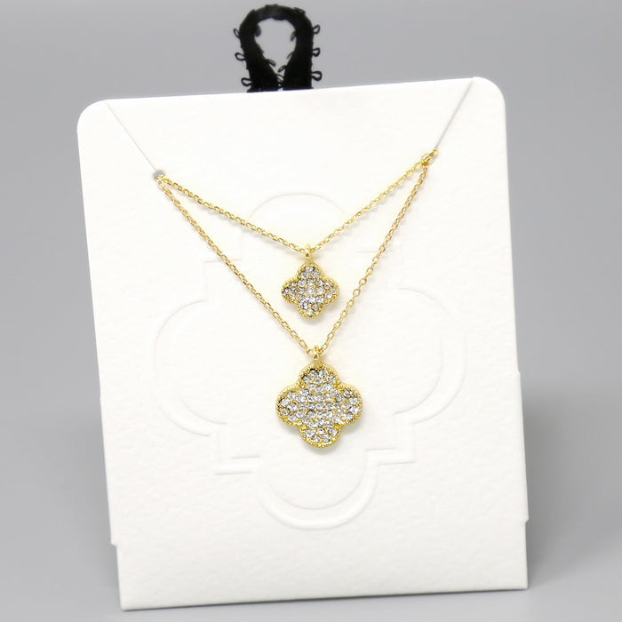 Diamond Cut Quatrefoil Long Layering Necklace - Sterling Silver – Marie's  Jewelry Store