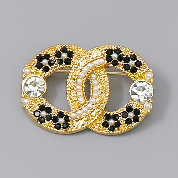 Chanel Brooch , Gold, One Size