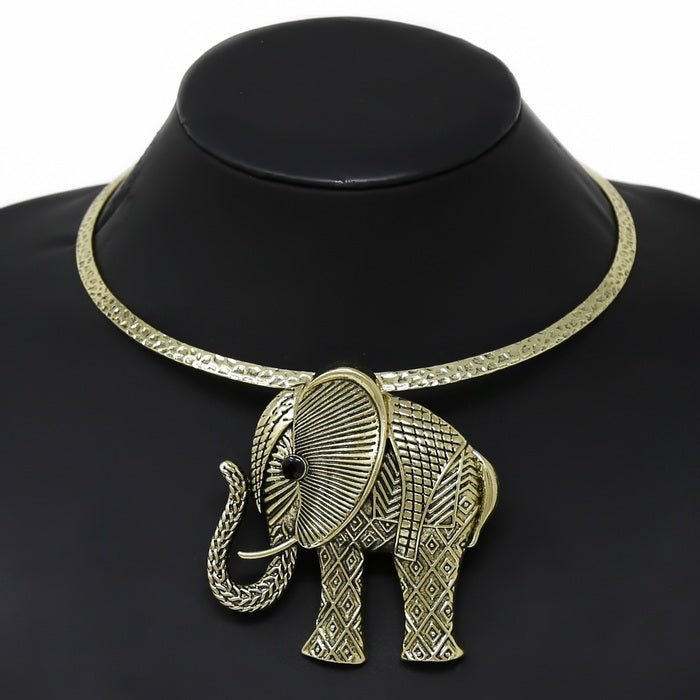 Sterling Silver Elephant Pendant Necklace 16 in - 18 inch