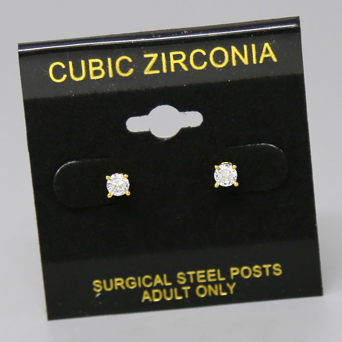 MM Round Cubic Zirconia Stud Earrings – US Jewelry House