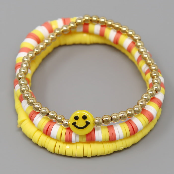 Yellow Smiley Face Ceramic Beads, 15mm, Sku#U1479 – Bestbeads&Beyond