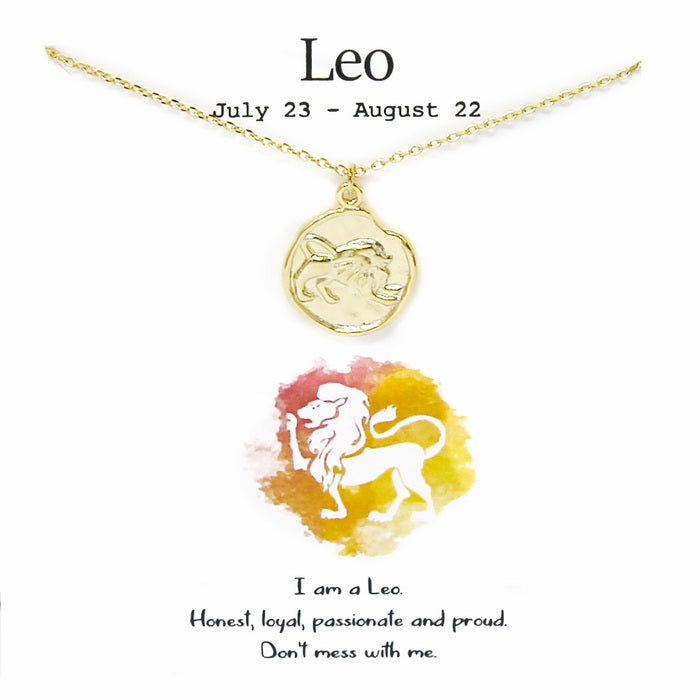 Leo Necklace Zodiac August Birthstone Penant 925 Sterling Silver – Aurora  Tears