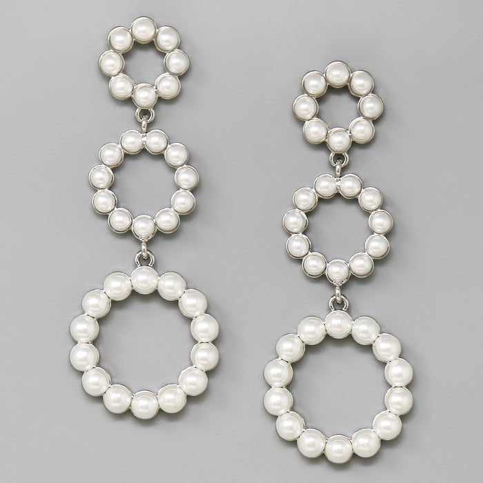 Triple hoop deals drop earrings