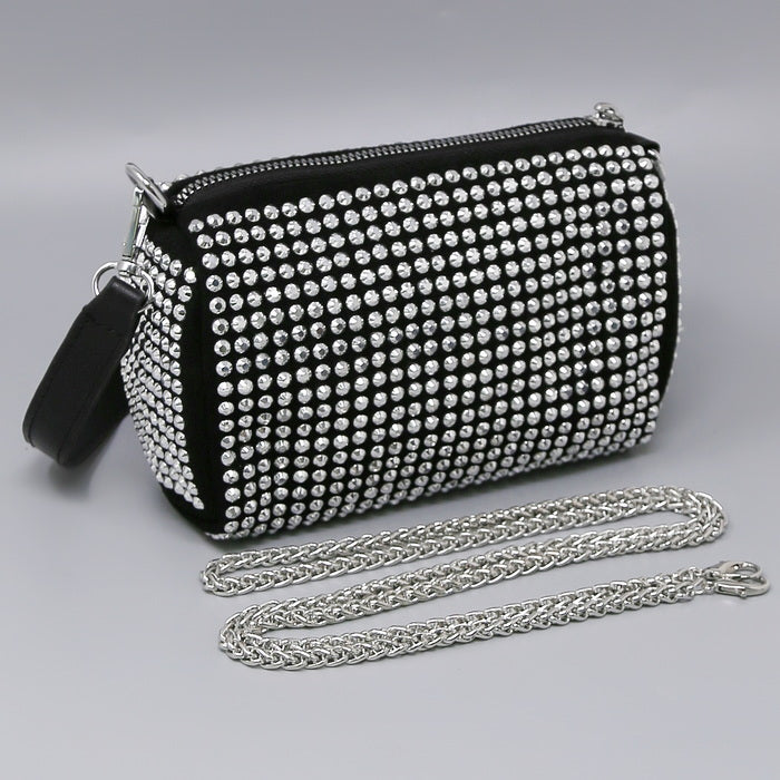 Womens Black Studded Handbag Genuine Leather Crossbody Bags –  igemstonejewelry
