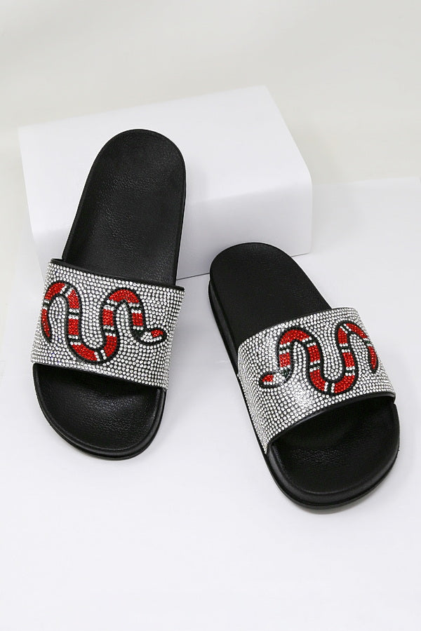 Gucci slides on sale with rhinestones