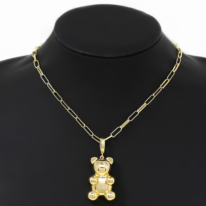 Gold Bear Necklace - Micro Tori Bear (1997) - IF & Co.