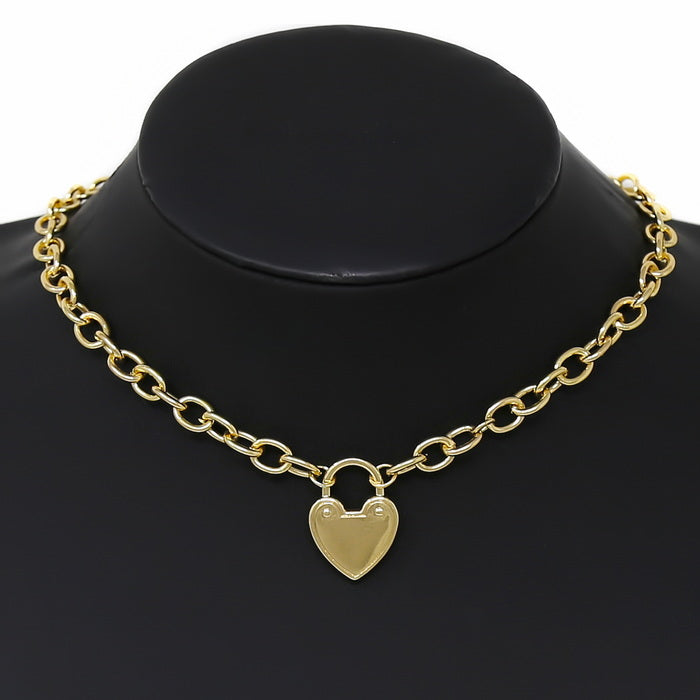 Heart Lock chain necklace